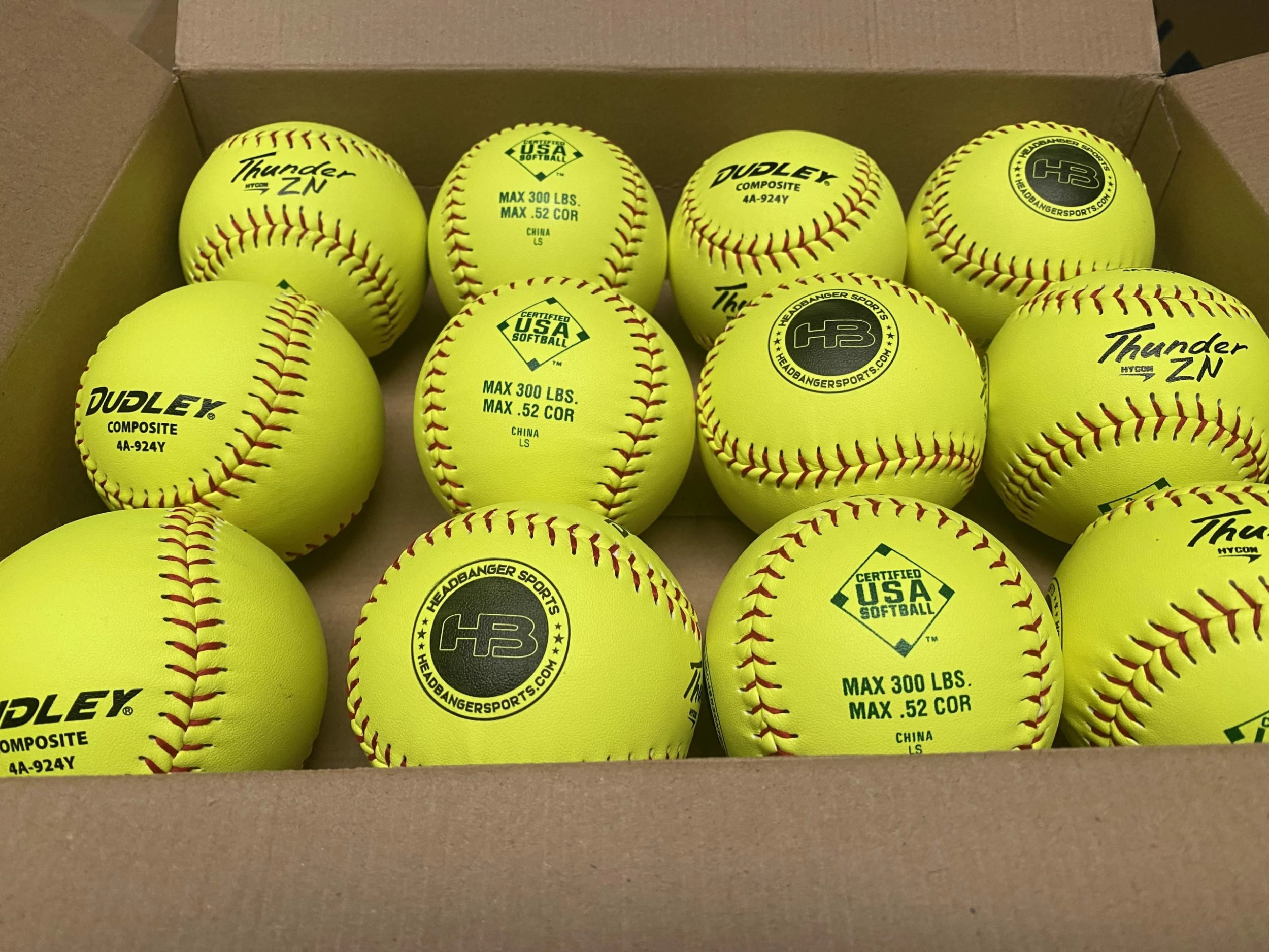 Dudley Thunder ZN HYCON 11" USA/ASA Slowpitch Softballs (DOZEN): 4A924Y - Image 2