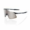 100% HYPERCRAFT Sunglasses Gloss Black - HiPER Silver Mirror Lens