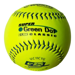 Worth 11" GSL Super Green Dot Classic W Composite Softballs (Dozen): UC11CYG