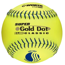 Worth 12" USSSA Super Gold Dot Classic M Softballs (Dozen): UC12SY