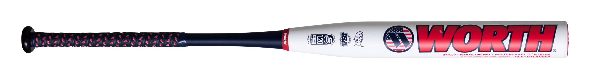 2022 Worth Freedom Balanced 13.5" USSSA Slowpitch Softball Bat: WFR22U - Image 3