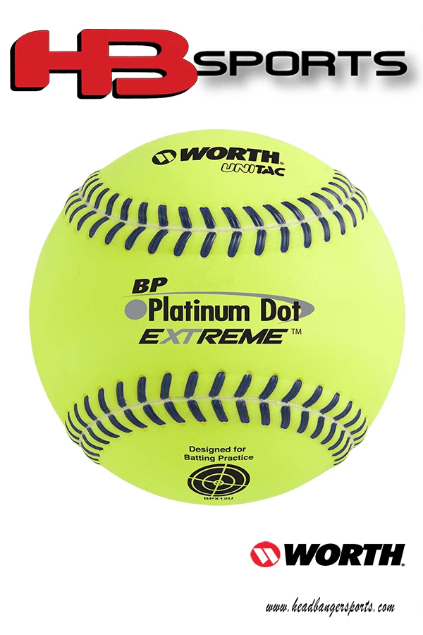 Worth Platinum Dot EXTREME Batting Practice Softballs: BPX12U - Image 2